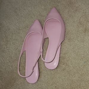 Flat pink slingbacks 9M